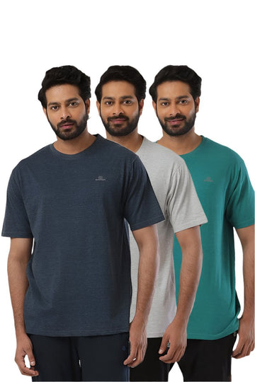 Round Neck -  Solid T-Shirt Pack Of 3 Combo For Men | Ariser