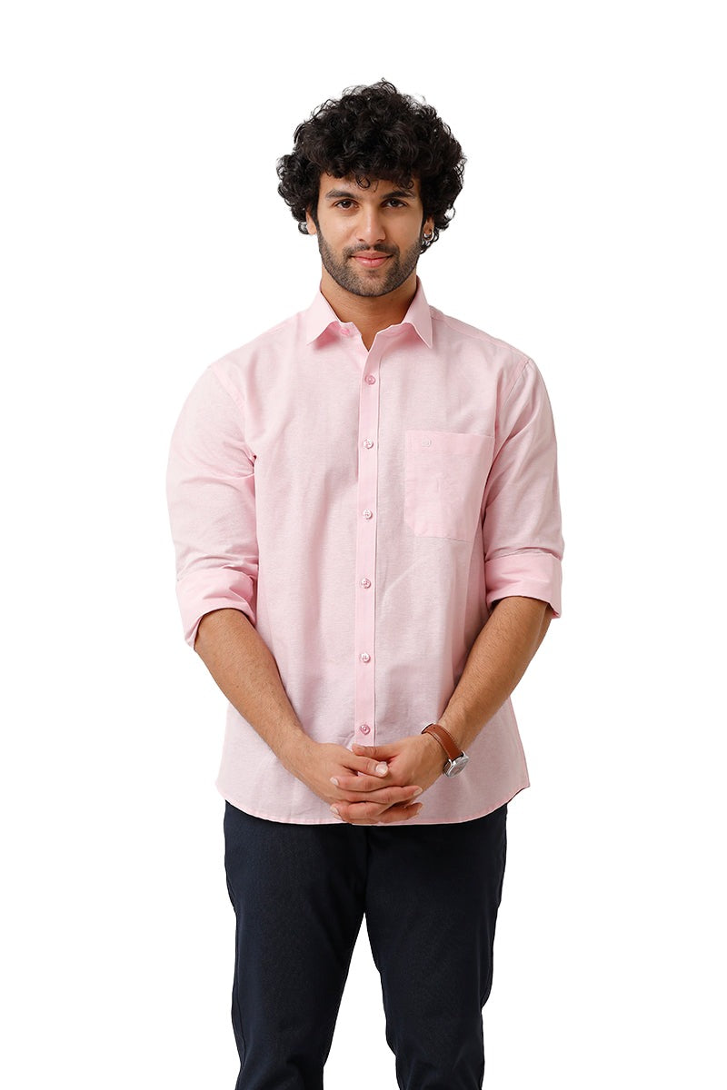 Jute Classic - Soft Pink Formal Shirt For Men | Ariser