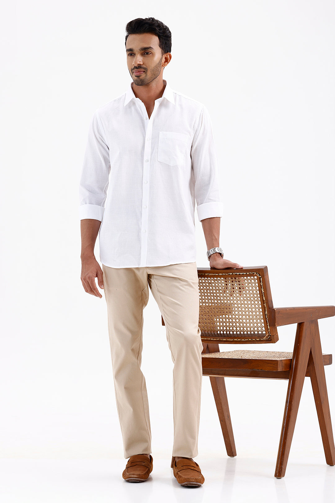 Premium Arctic White Formal Shirt for Men