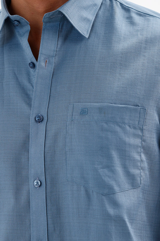 Harbour Blue Formal Shirt for Men by Amalfi