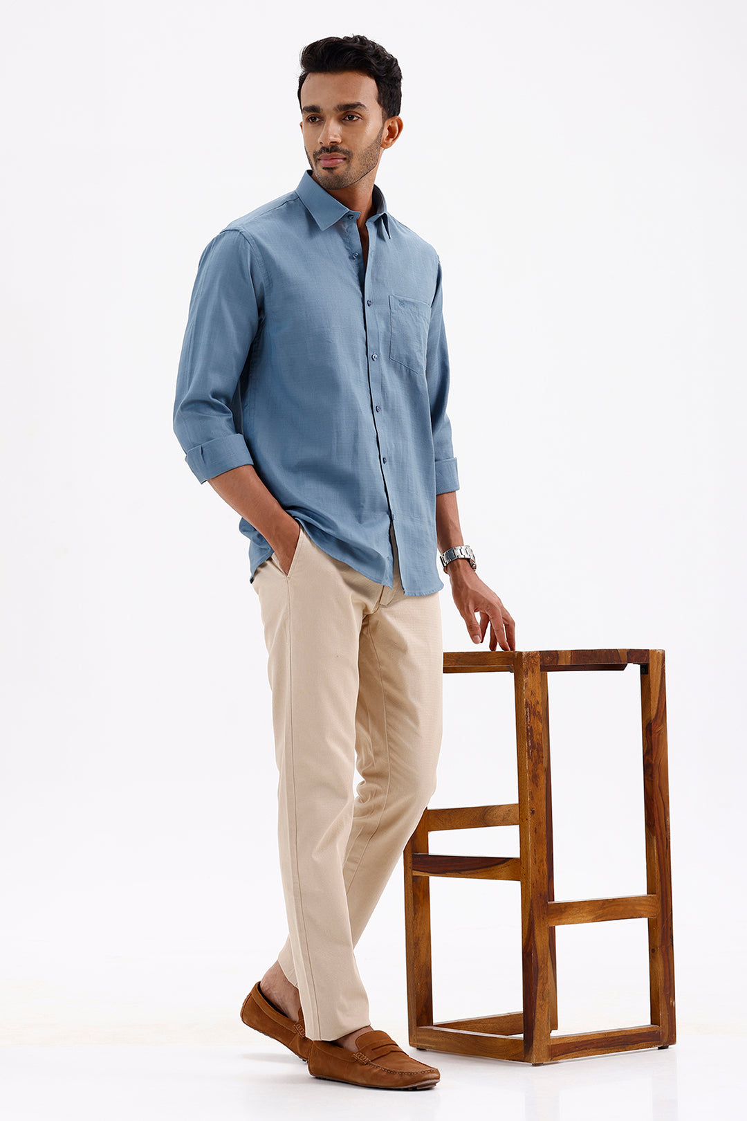 Premium Harbour Blue Formal Shirt for Men