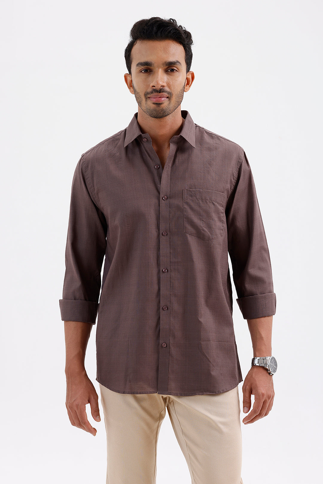 Men's Driftwood Brown Amalfi Formal Shirt