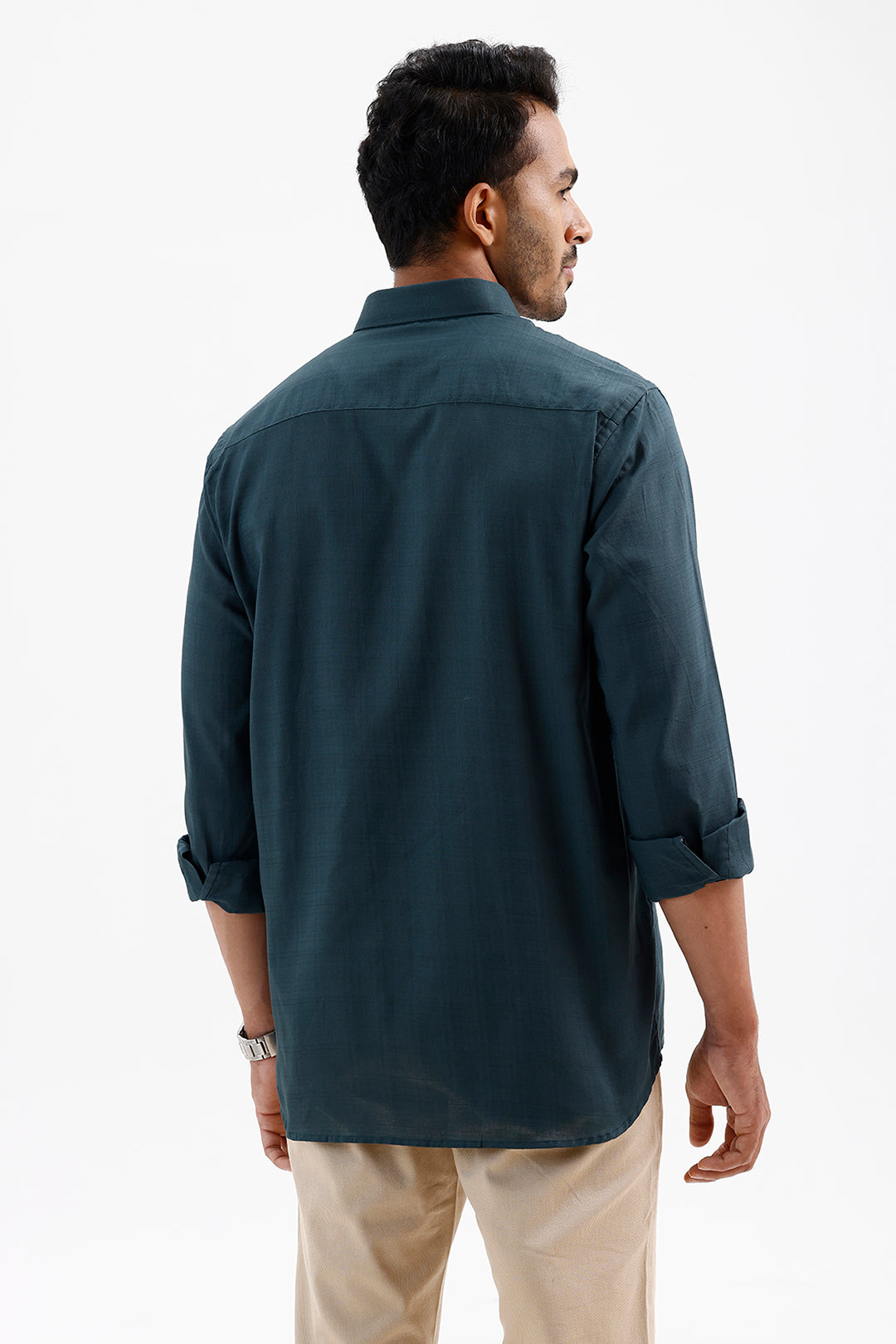 Amalfi Men's Deep Ocean Teal Cotton Formal Shirt