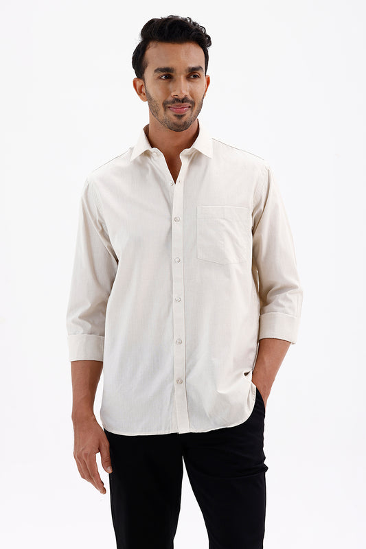 Men's Pearl White Azure Formal Shirt