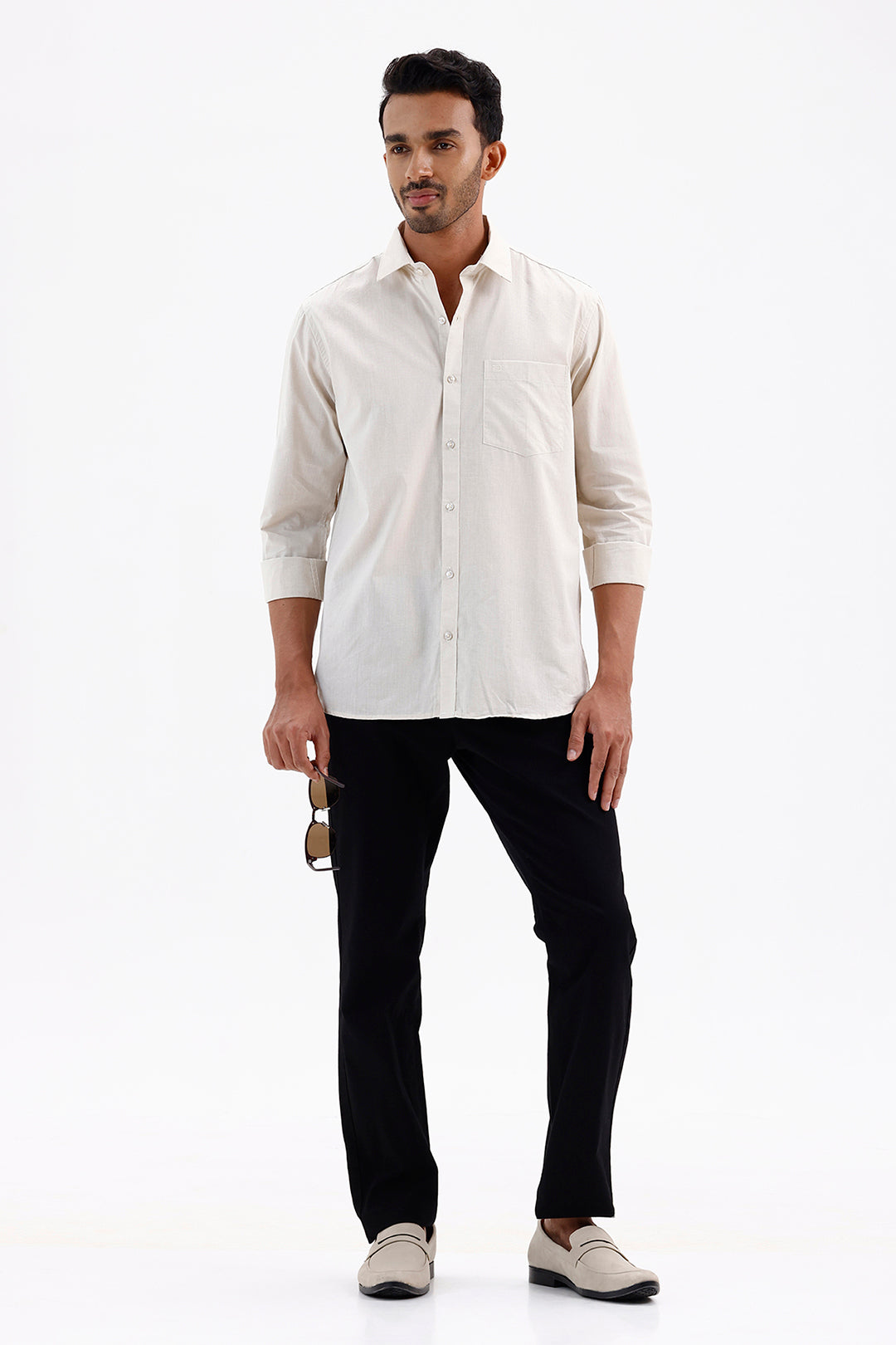 Premium Pearl White Formal Shirt for Men