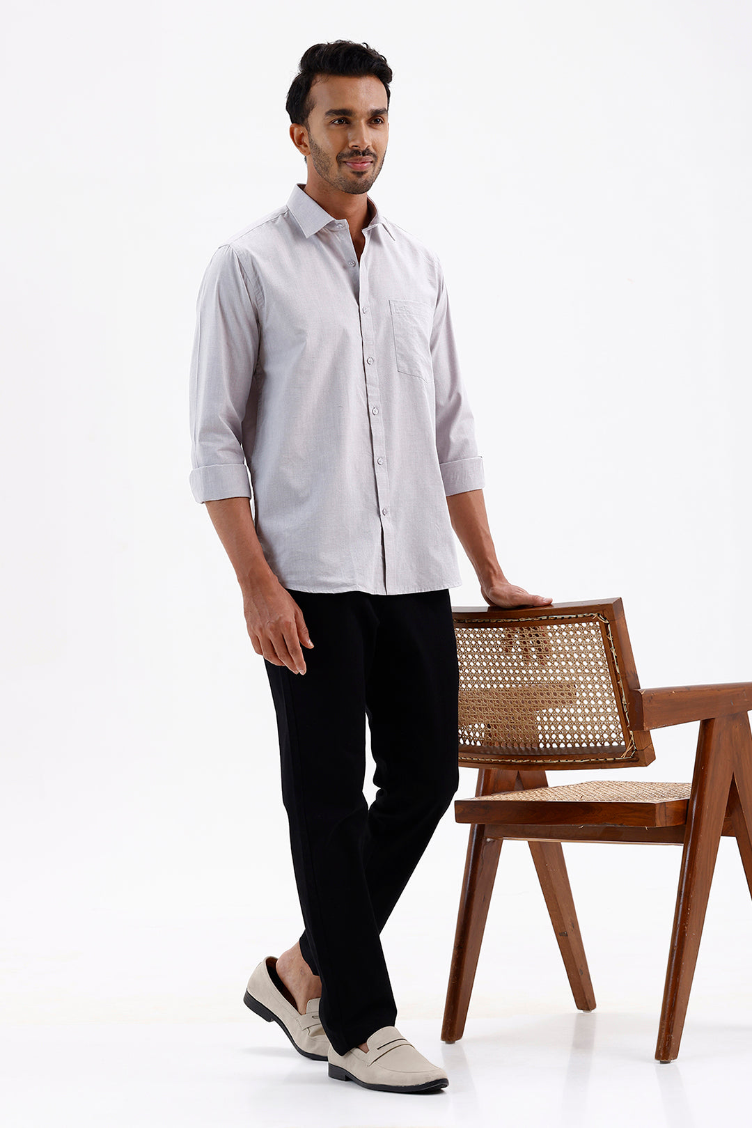 Premium Steel Gray Formal Shirt for Men
