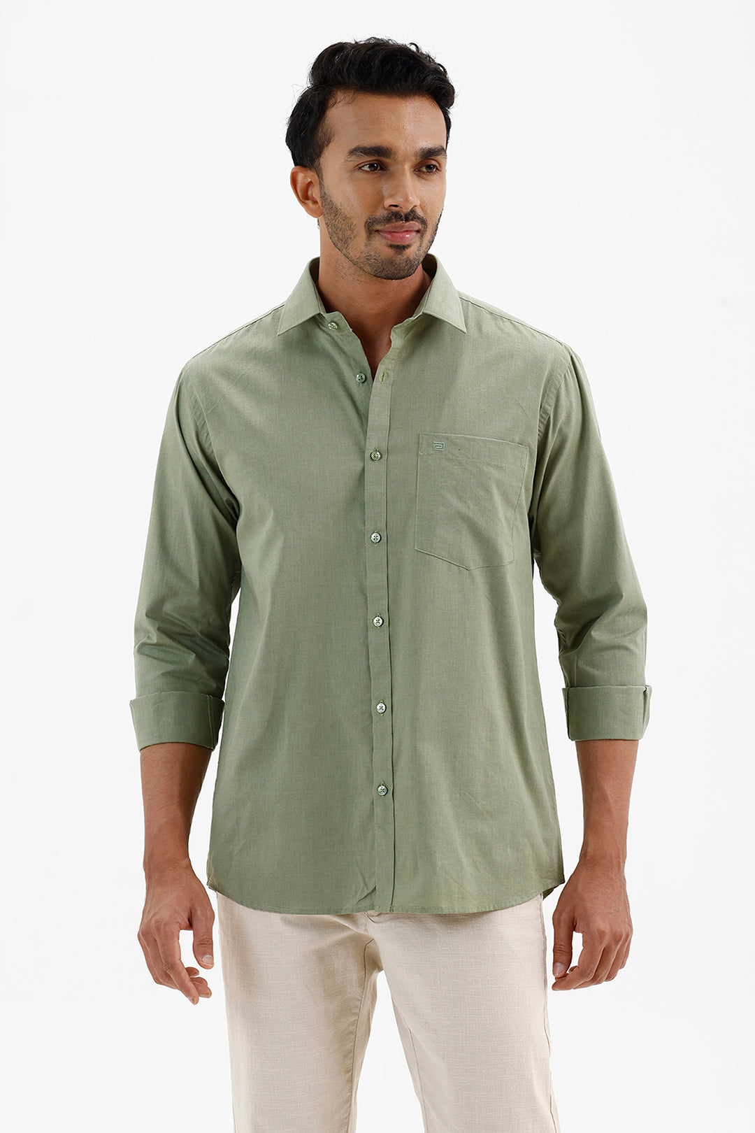 Men's Olive Mist Green Azure Formal Shirt