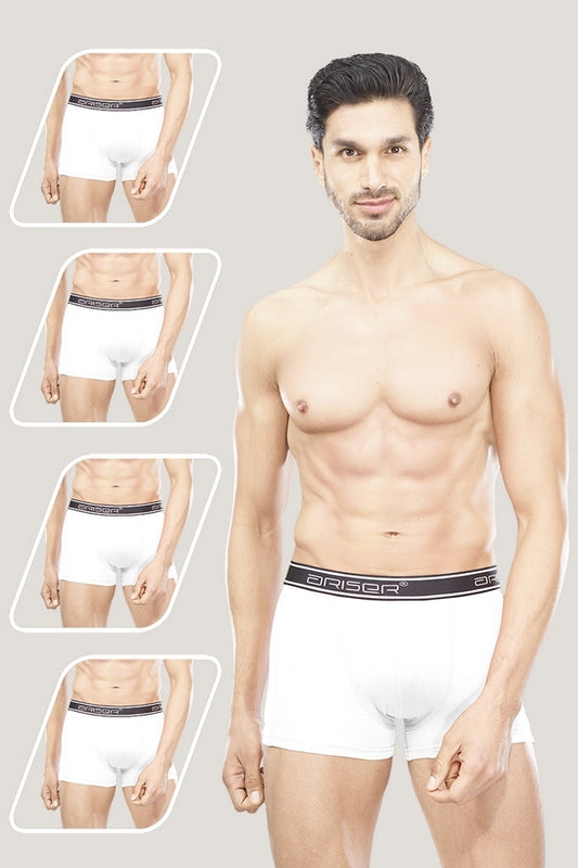 White Trunks with Outer Elastic