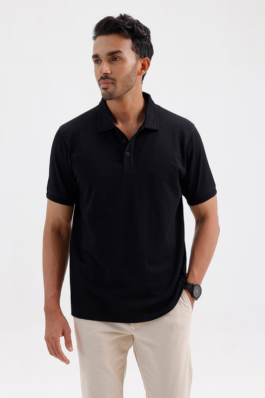 Men's Stone Black Canton Polo T-Shirt