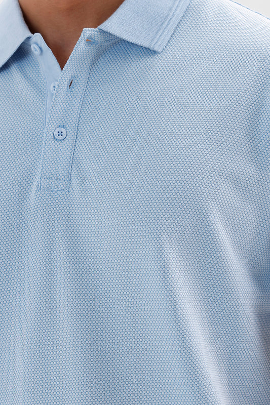 Men's Baby Blue Canton Polo T-Shirt