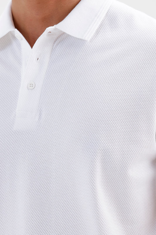 Cloud White Polo T-Shirt for Men by Canton Polo