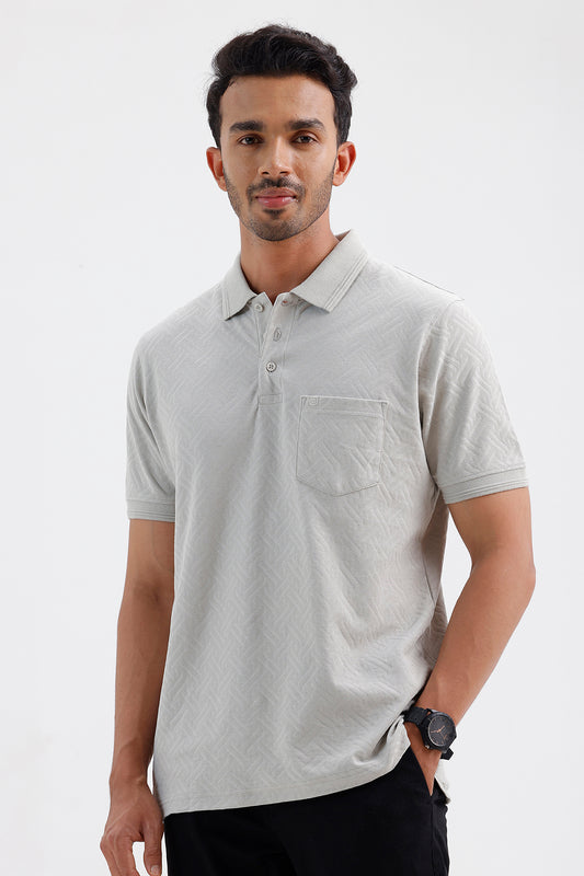 Men's Sage Mist Gray Clark Polo T-Shirt