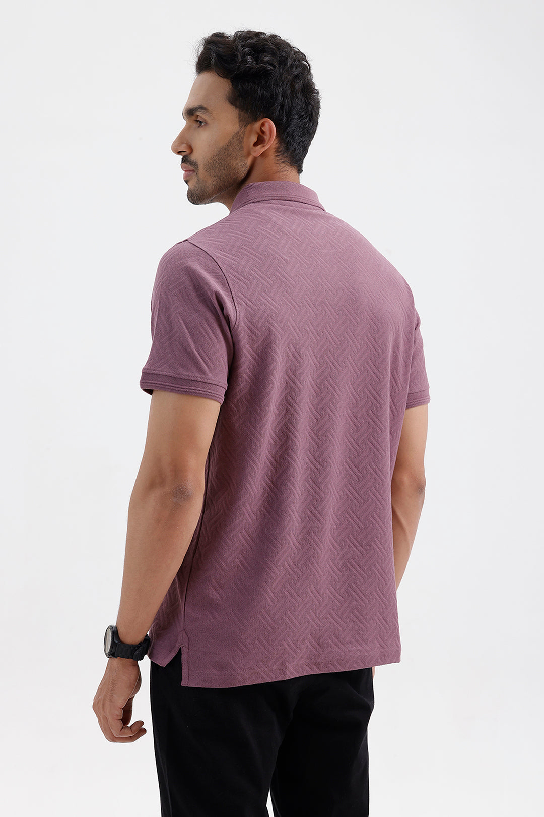 Clark Polo Men's Mulberry Mist Cotton T-Shirt
