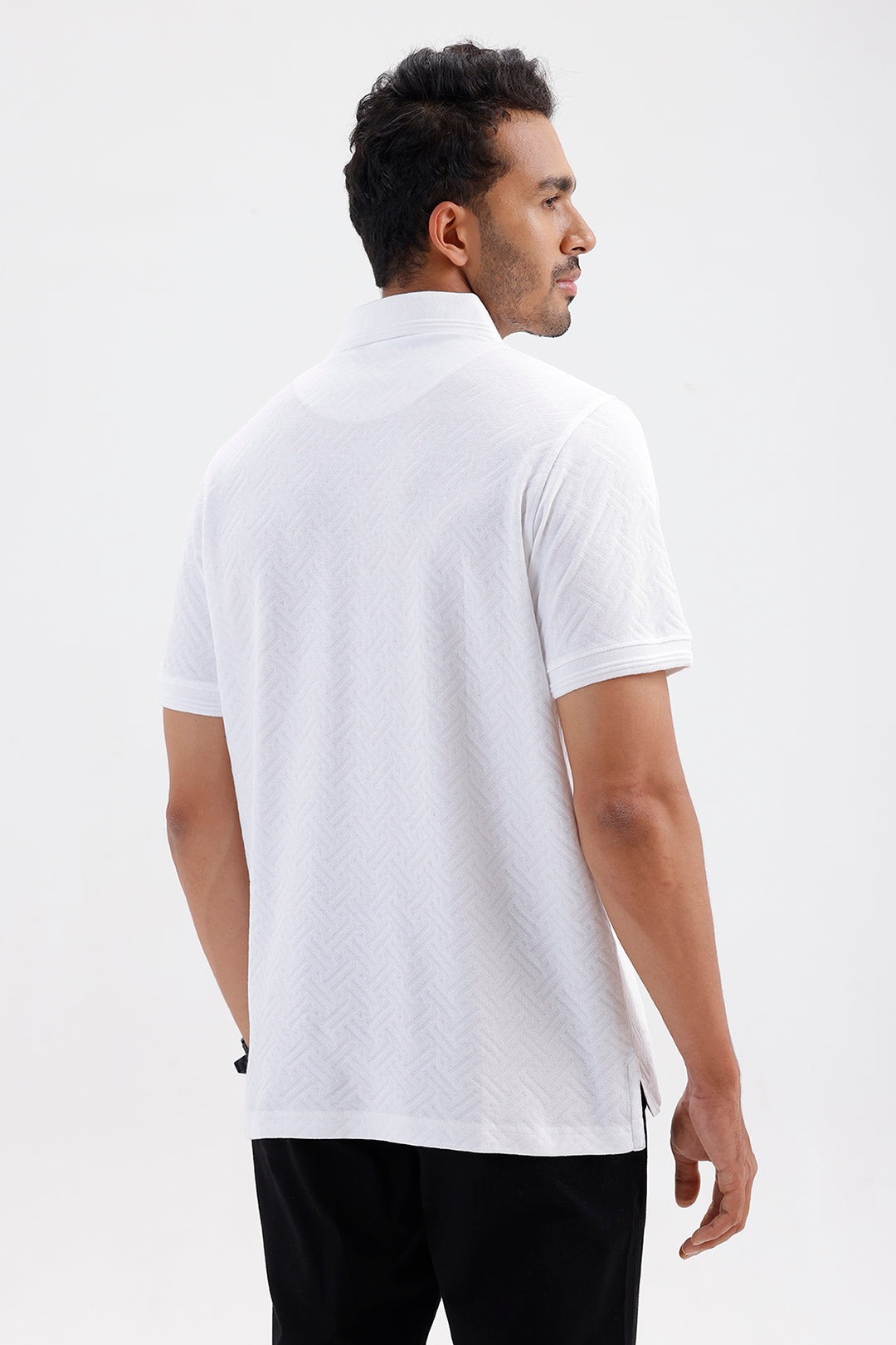 Clark Polo Men's Cloud White Cotton T-Shirt