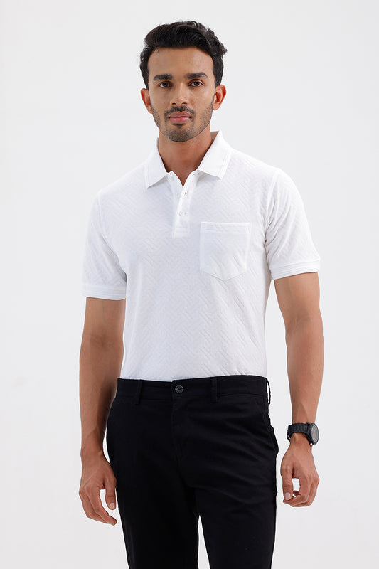 Men's Cloud White Clark Polo T-Shirt