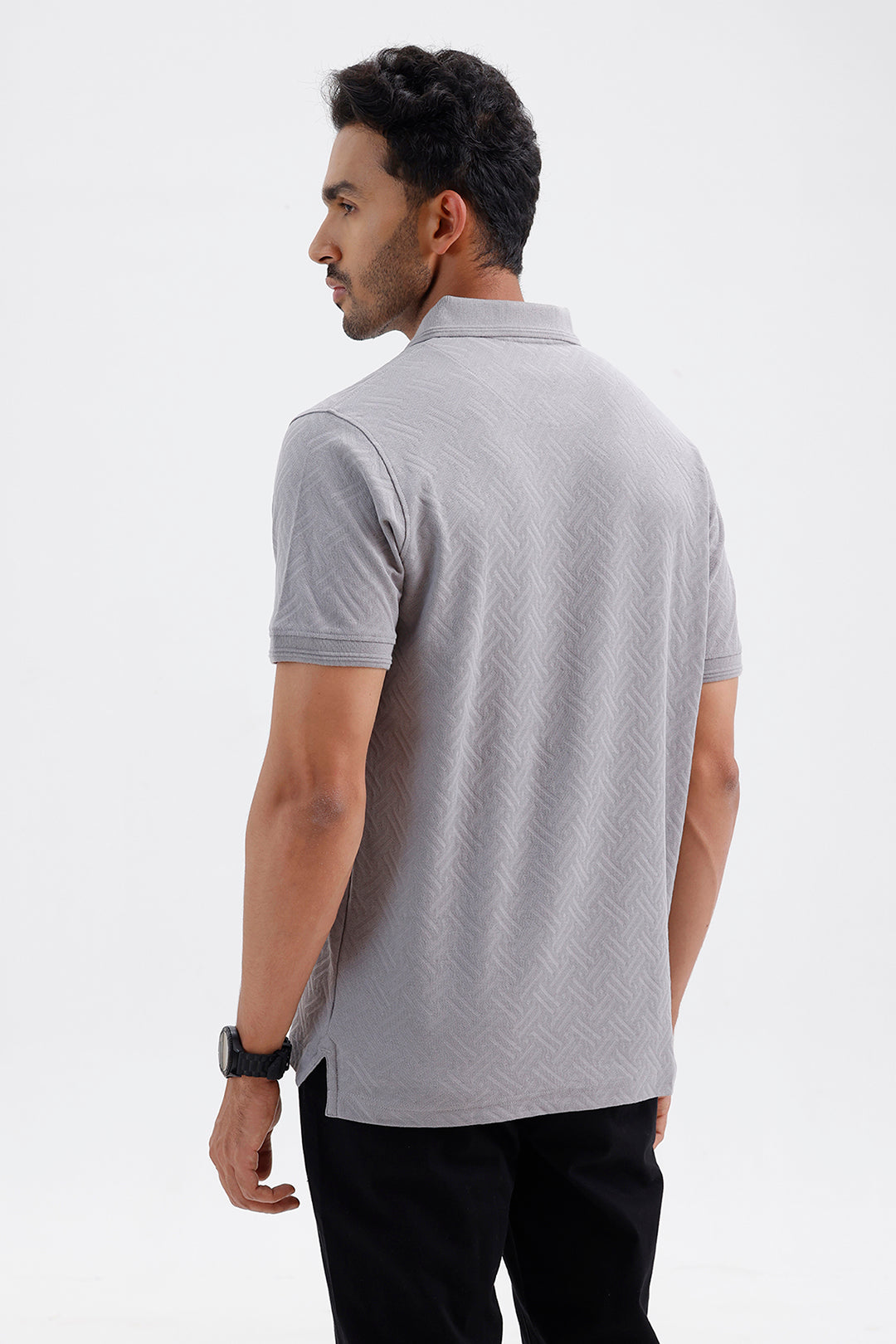 Stylish Platinum Gray Clark Polo Men's T-Shirt