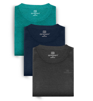 Ariser Cotton Rich Blend Round Neck Solid T-Shirt Combo - 47 (Pack of 3)