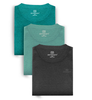 Ariser Cotton Rich Blend  Round Neck Solid T-Shirt Combo - 48 (Pack Of 3)