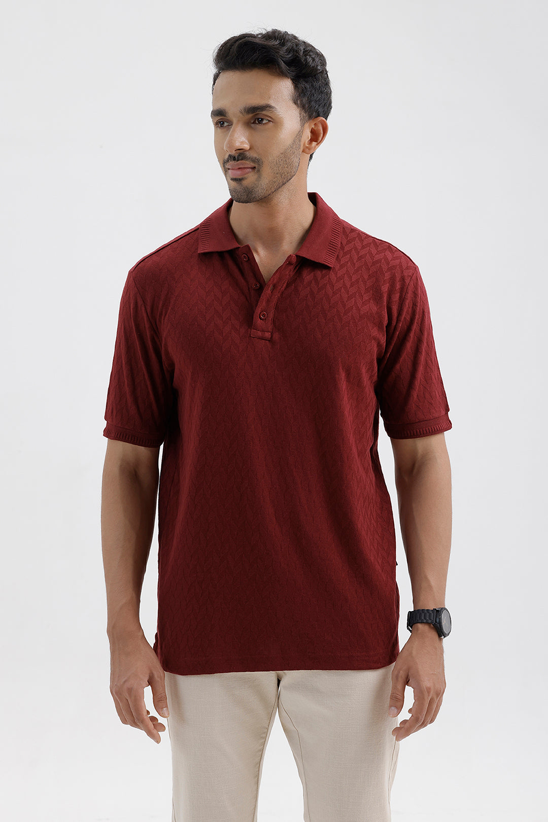 Fashion Polo Royal Maroon T-Shirt for Men by Ariser