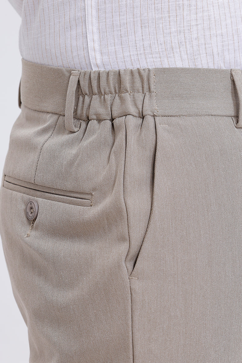 Ariser natural sand stretch fabric trousers for men