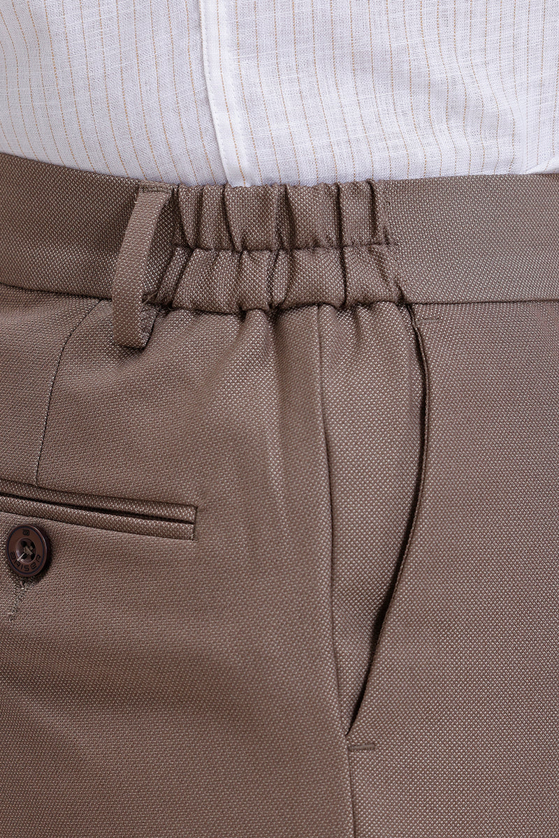 Ariser mocha brown slim fit formal pants men