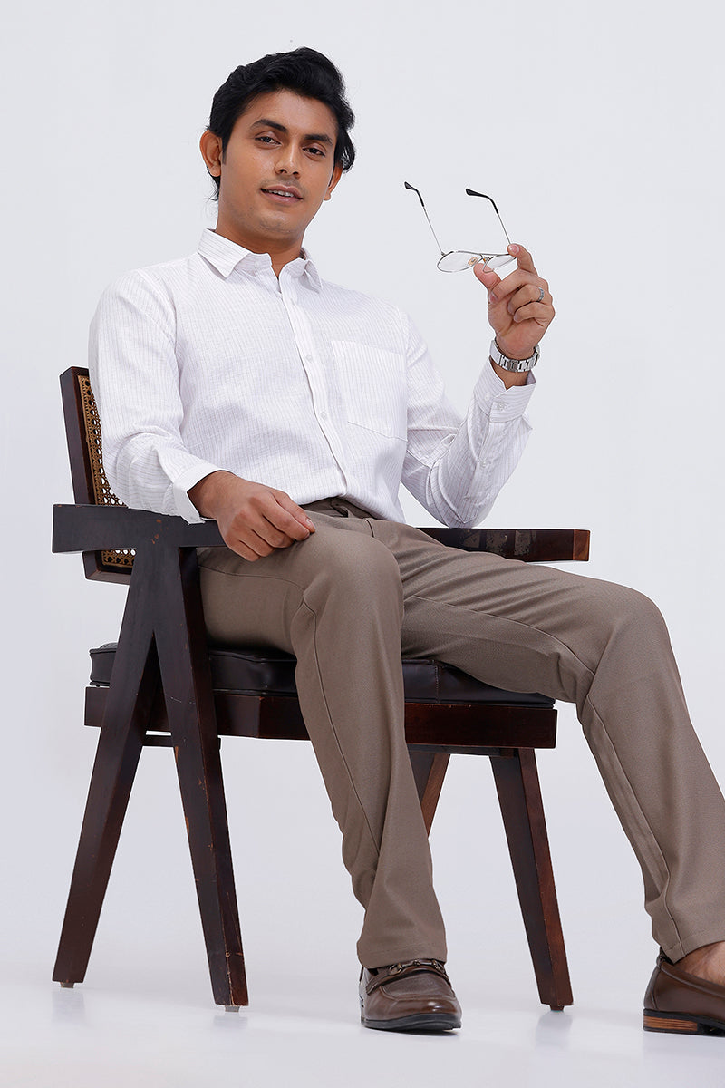 Ariser mocha brown men’s flexi fit formal pants
