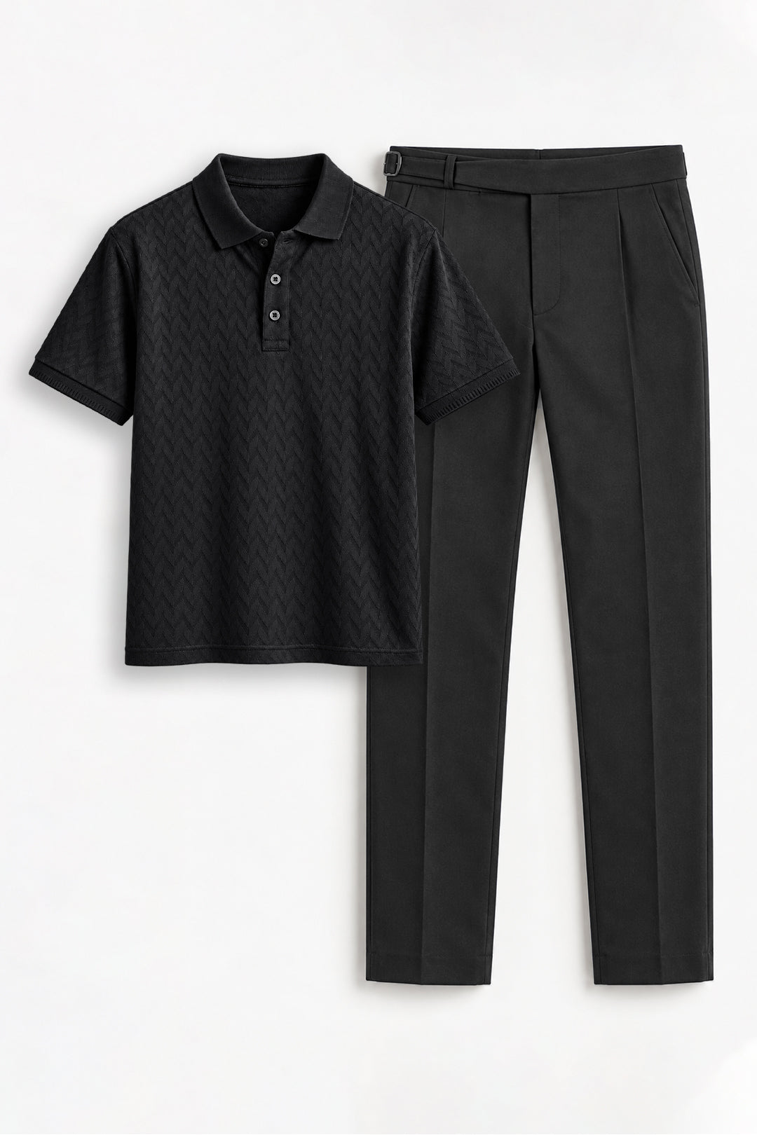 Raven Black T-Shirt With Classic Black Trouser