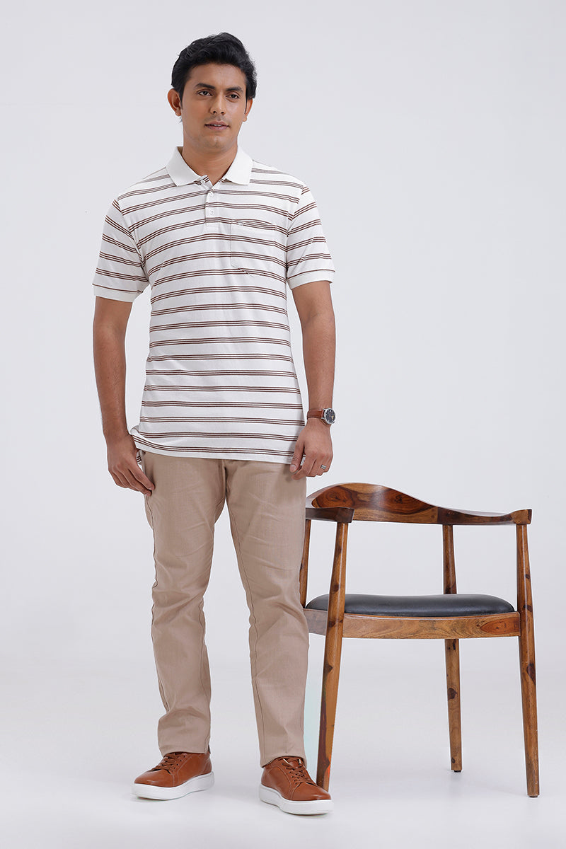 Classic French Polo Striped T-Shirt for Men