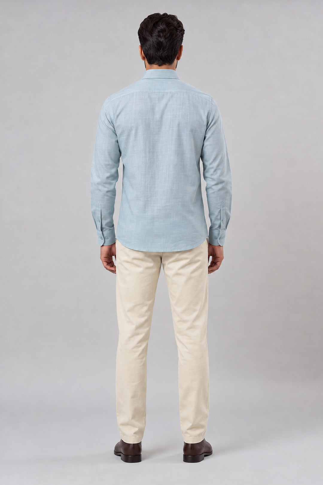 Ariser Pale Green Cotton Shirt with Midnight Blue Executive Trouser Set