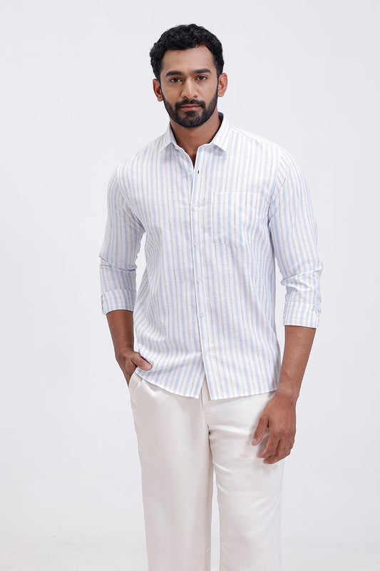 jeta soft sky blue casual shirt for men ariser