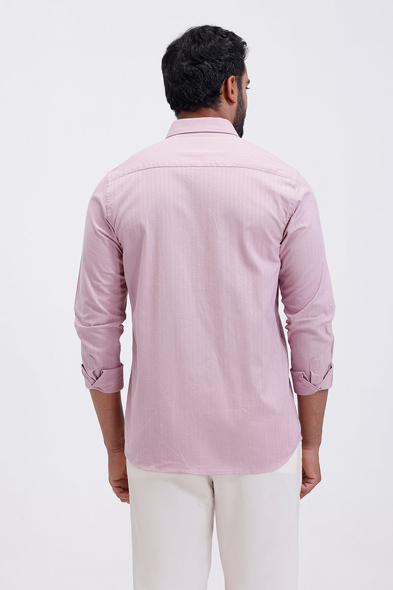 dusty rose pink office wear shirt for men