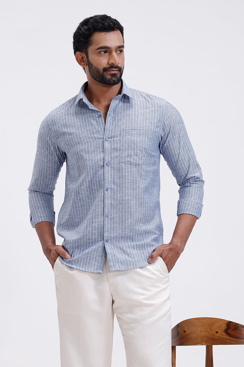 ariser men everyday casual shirt dusty blue