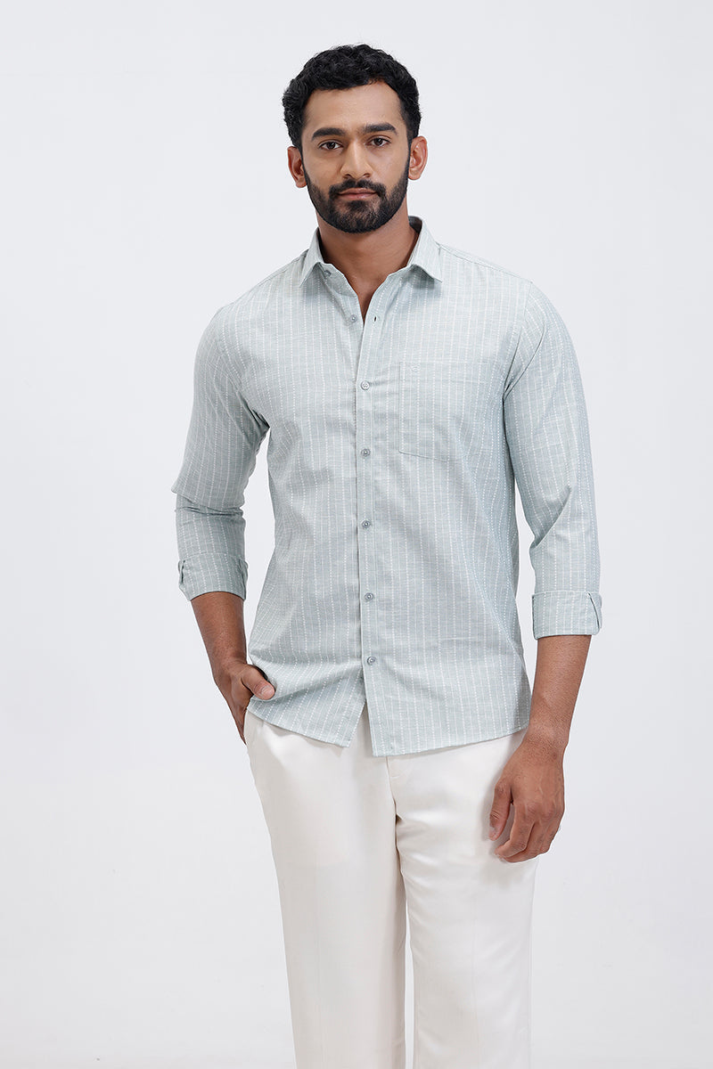 jeta men casual shirt mint green color