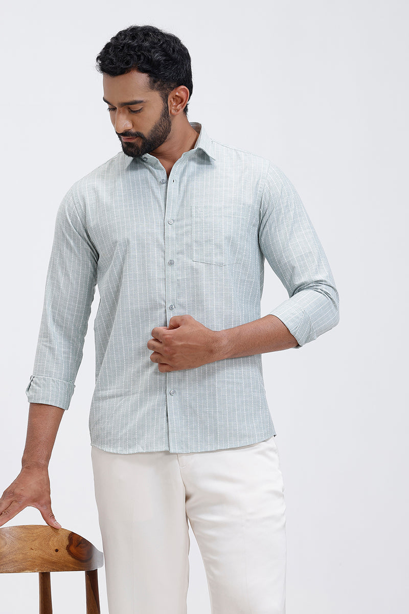 mint green men shirt casual wear