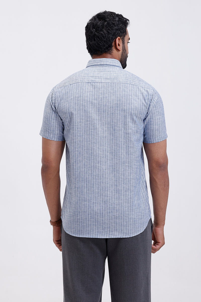 jeta men casual shirt dusty blue color