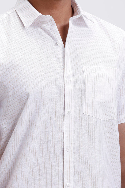 men pure white casual shirt jeta