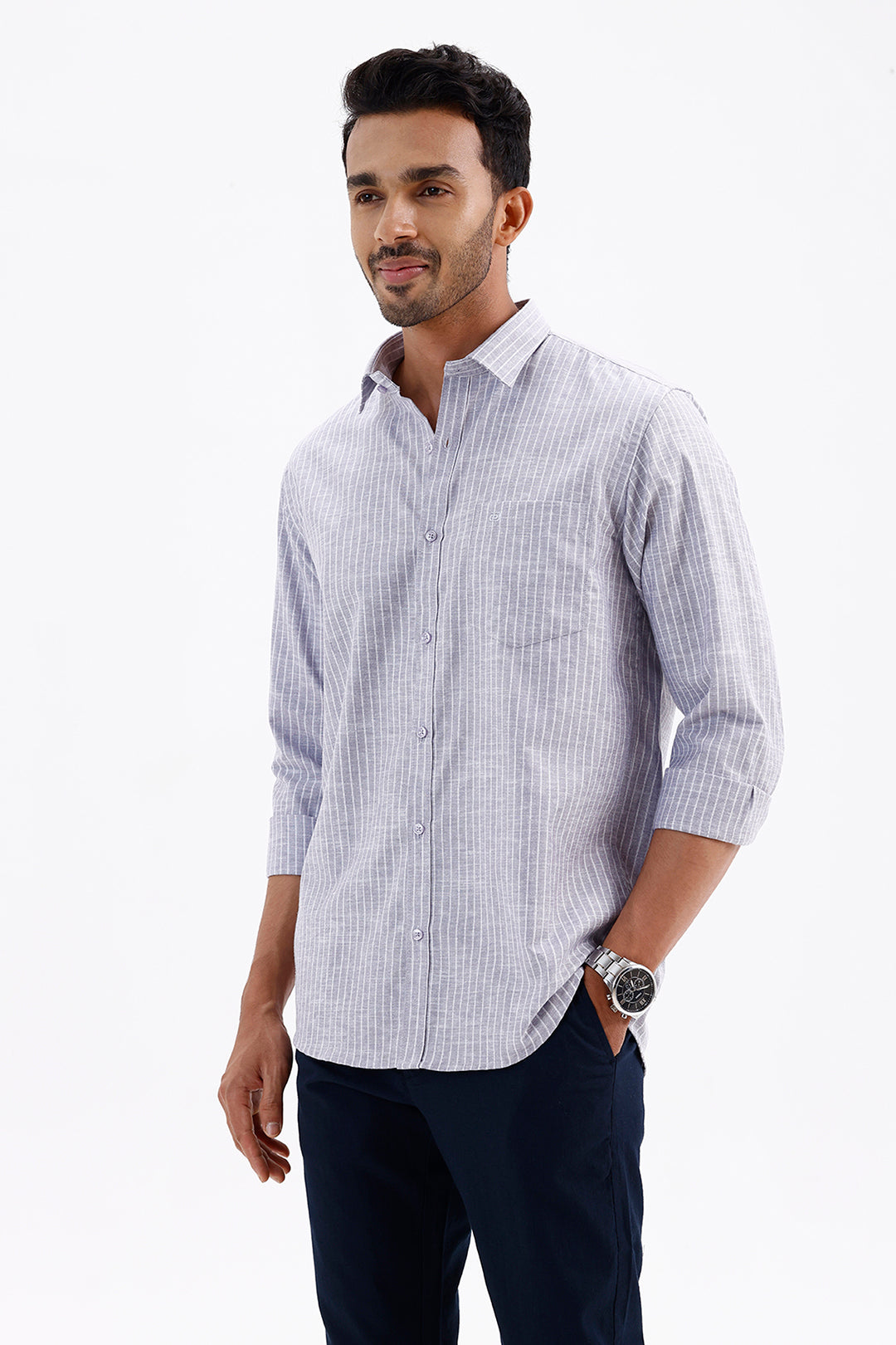 Stylish Misty Purple Jeta Men's Casual Shirt