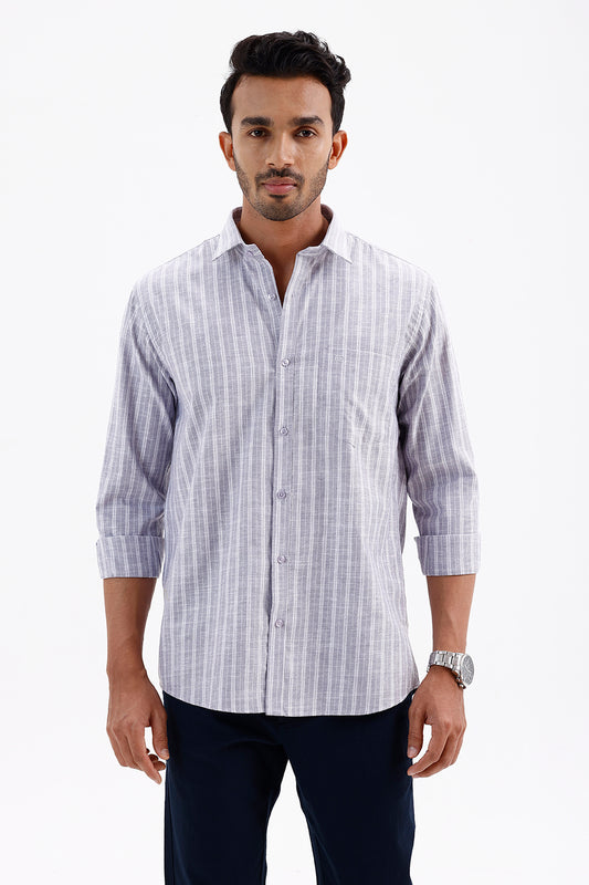 Men's Lavender Grey Jeta Casual Shirt