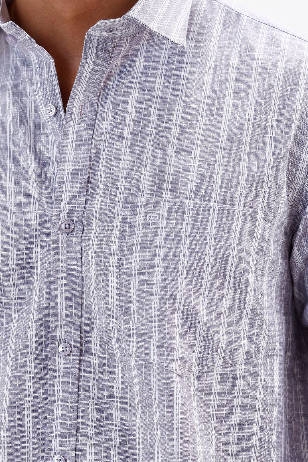 Lavender Grey Casual Shirt for Men by Jeta