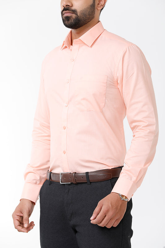 Zurich - Light Orange Formal Shirts for Men | Ariser