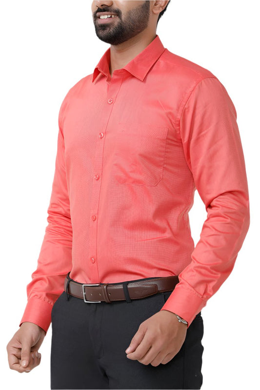 Luxor - Peach Red Formal Shirts for Men | Ariser