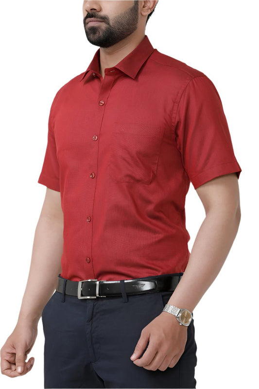 Luxor - Dark Red Formal Shirts for Men | Ariser