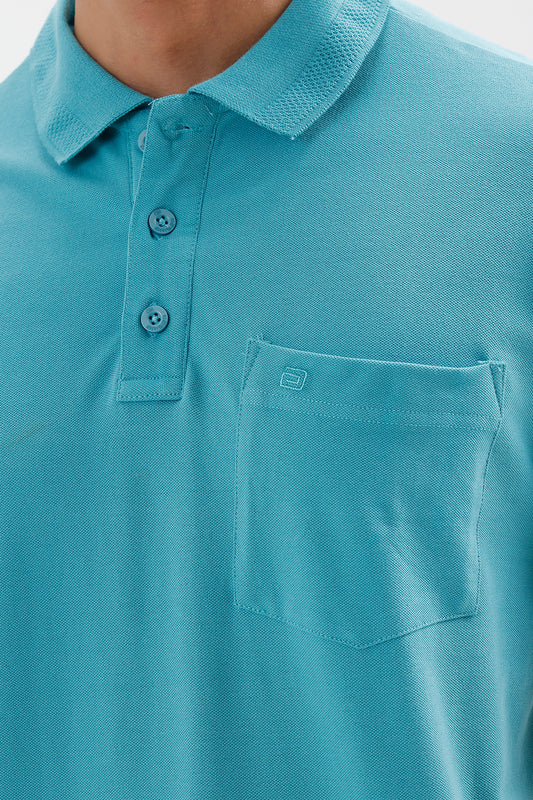 Ocean Green Polo T-Shirt for Men by Lycra Polo