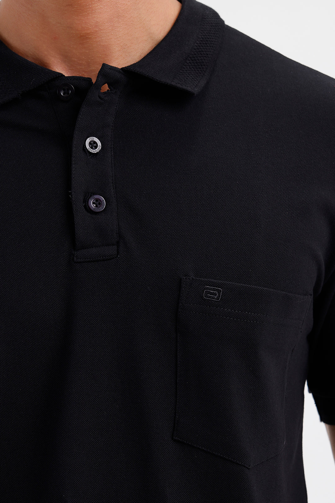 Jet Black Polo T-Shirt for Men by Lycra Polo
