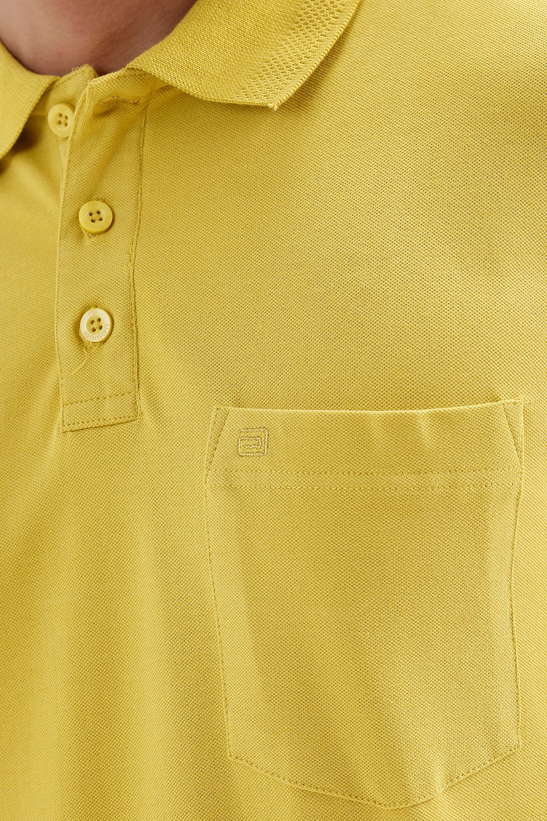 Vintage Mustard Polo T-Shirt for Men by Lycra Polo