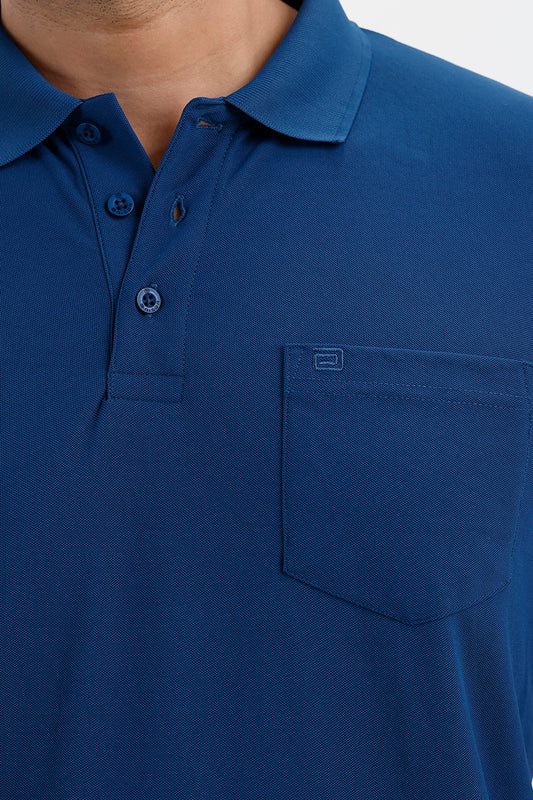 Ink Navy Polo T-Shirt for Men by Macro Polo
