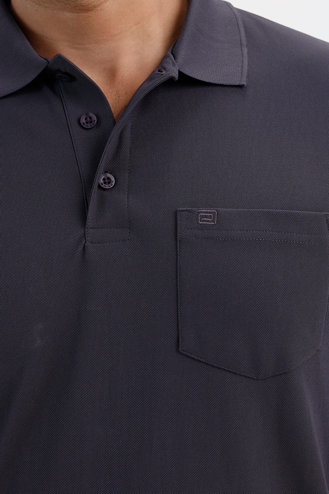 Men's Anthracite Macro Polo T-Shirt