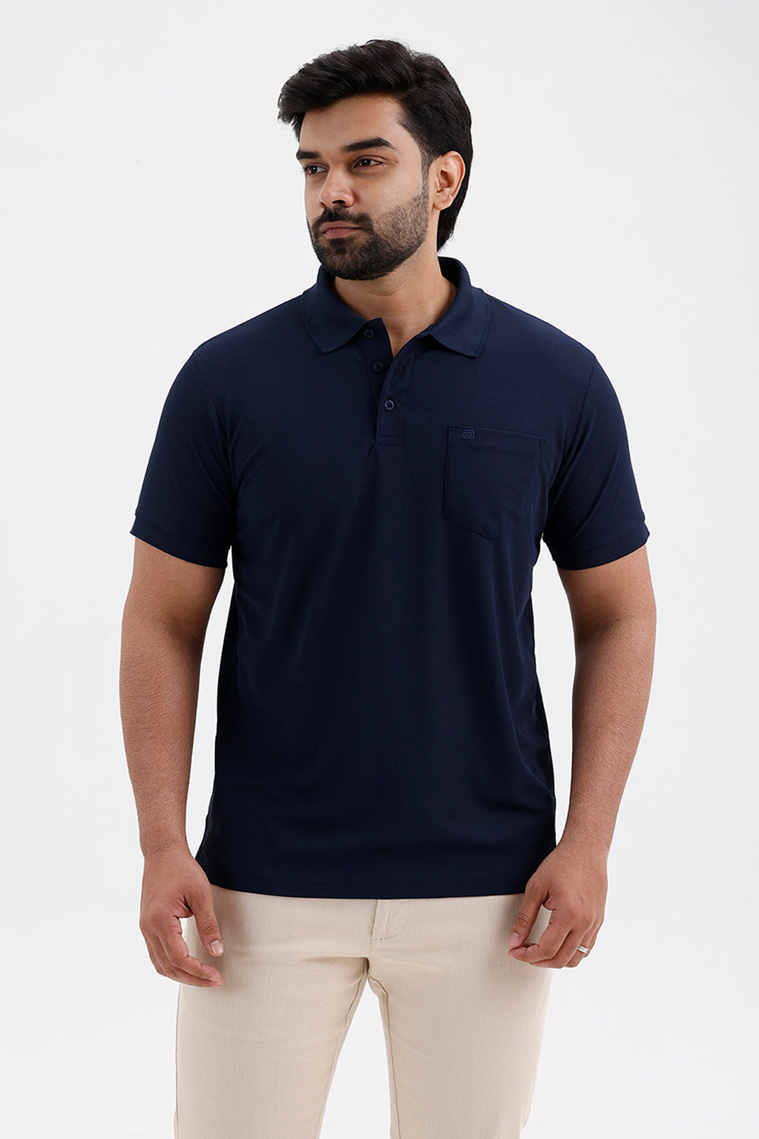 Men's Midnight Navy Macro Polo T-Shirt