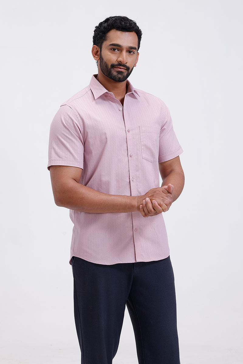 Premium dobby dusty rose pink full sleeve shirt