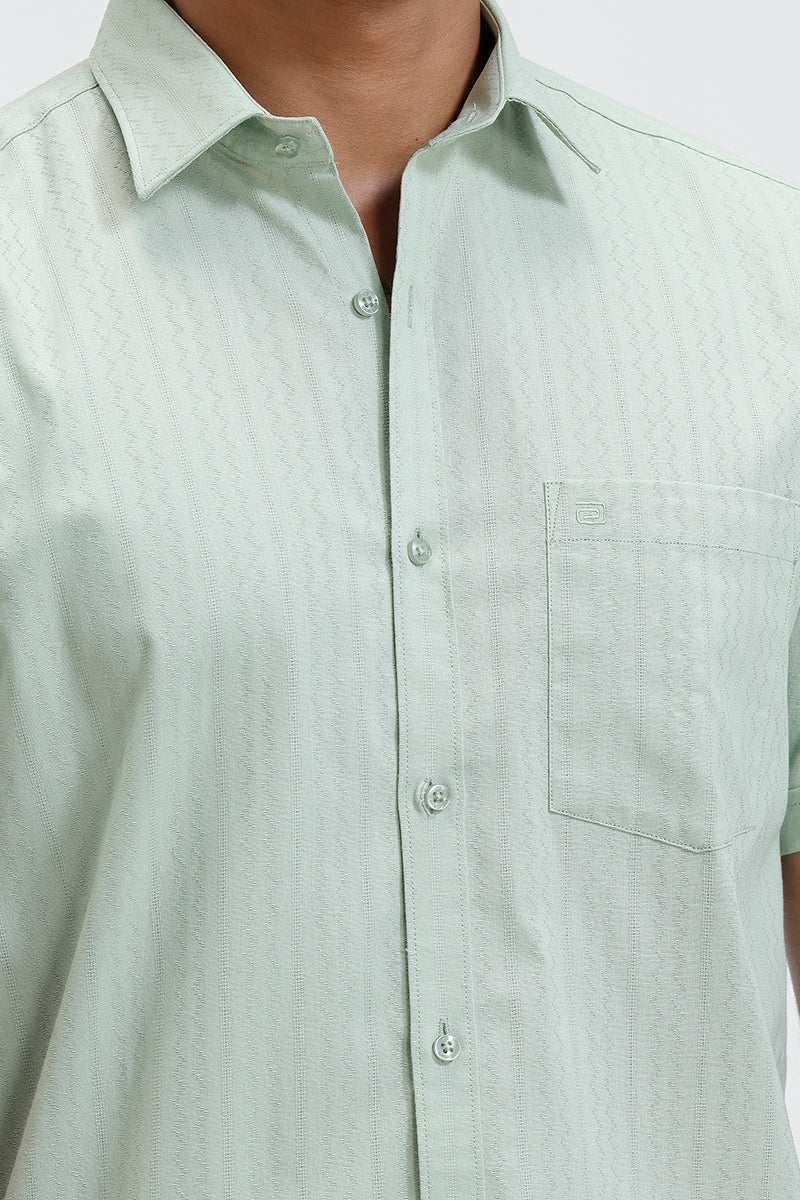 Ariser sage green textured formal shirt for men